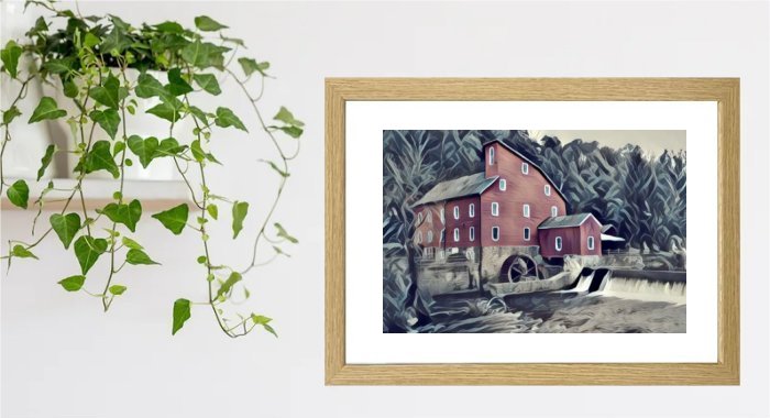 Framed Watermill Art prints